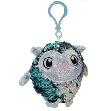 PIG Pink & Silver Shimmeez Sequin Plush License 2 Play Plastic Key Clip PIG Pink & Silver Shimmeez Sequin Plush License 2 Play Plastic Key Clip